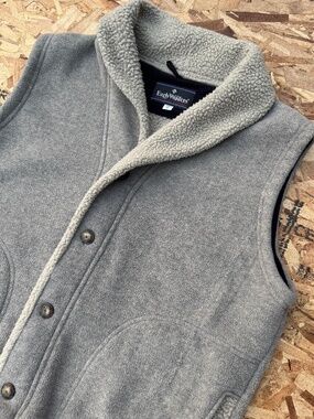 Vintage Early Winters Sherpa Fleece Vest Mens Large Gray  Outdoor USA Made